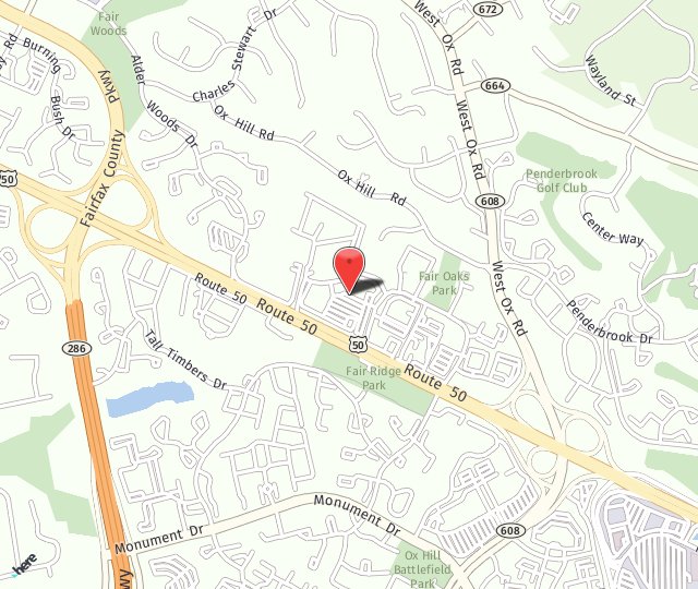 Location Map: 3903 Fair Ridge Drive Fairfax, VA 22033