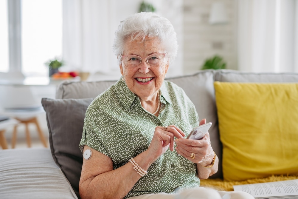 A senior woman in a chronic care management program