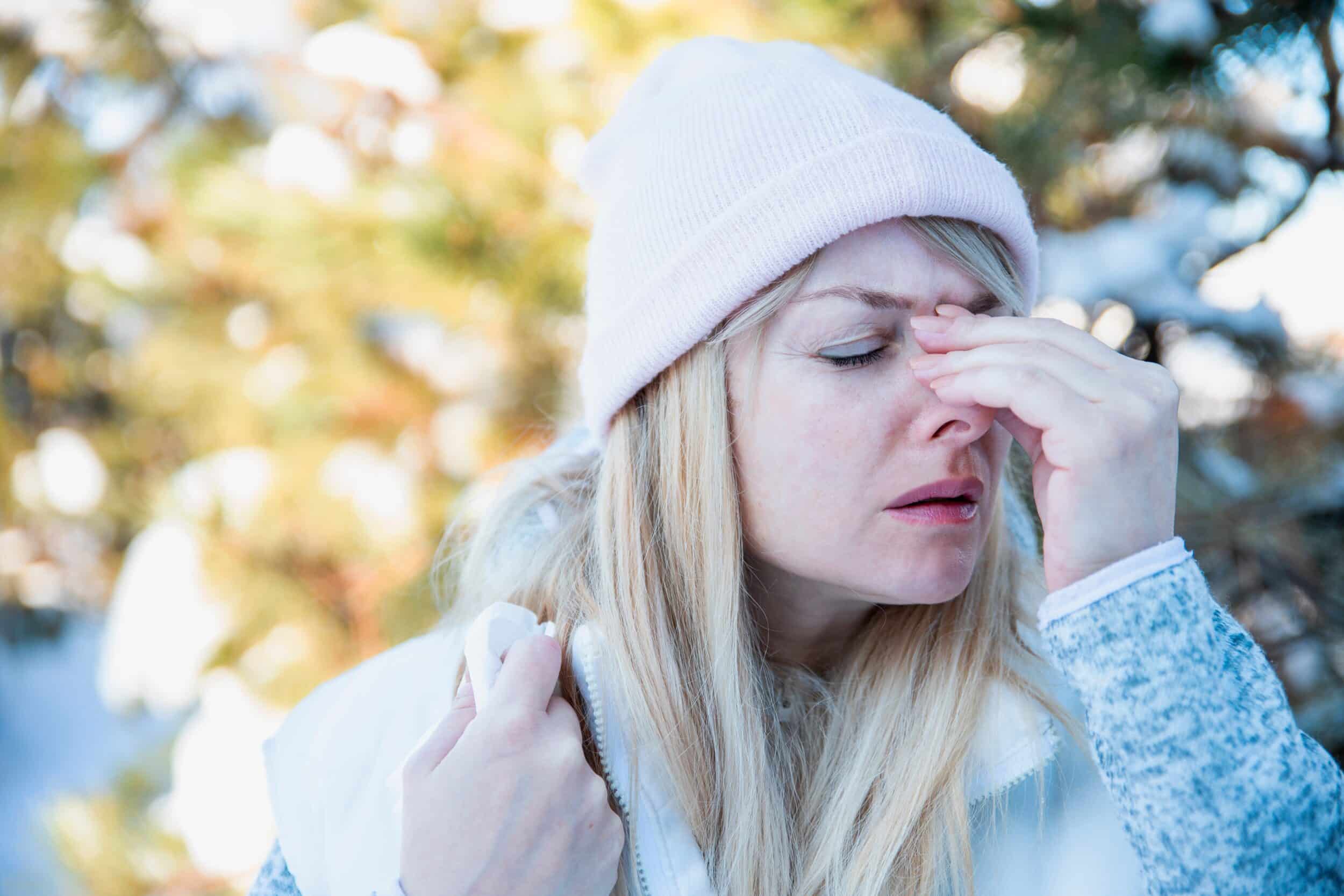 A woman with seasonal health issues in Fairfax, VA