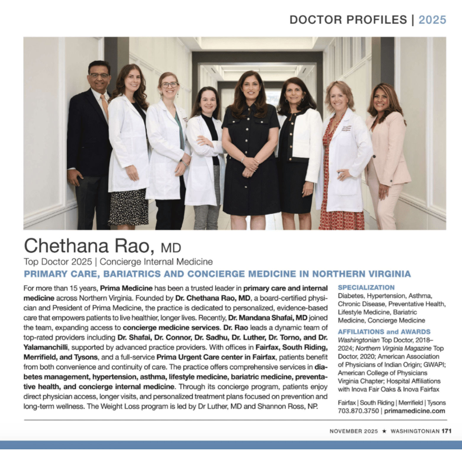 washingtonian Magazine 2025 Prima Medicine Top Doctors Top Doctors Washingtonian 2025