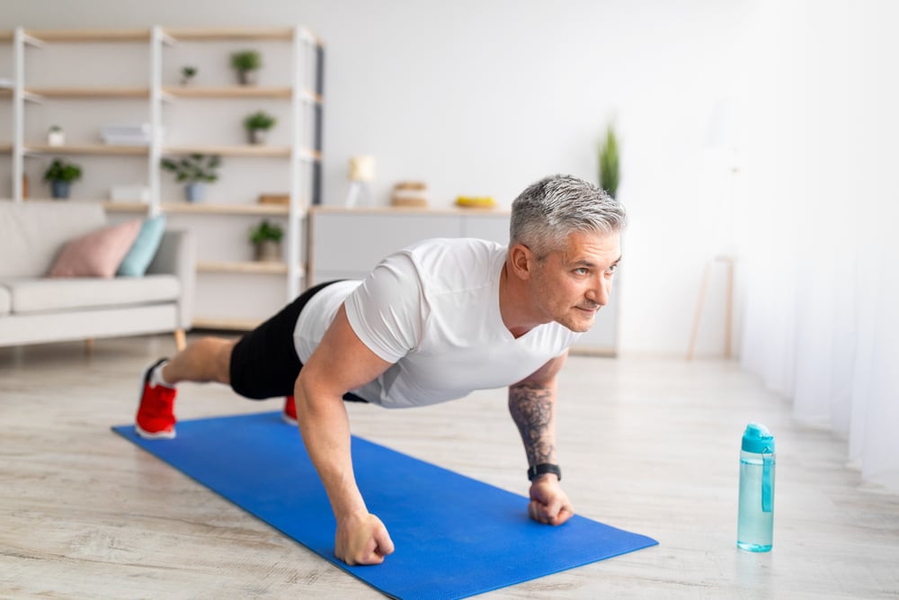 Sport,During,Quarantine.,Mature,Man,Doing,Push-up,Exercises,On,Fists, Testosterone Therapy in Fairfax, South Riding, Merrifield & Tysons, VA